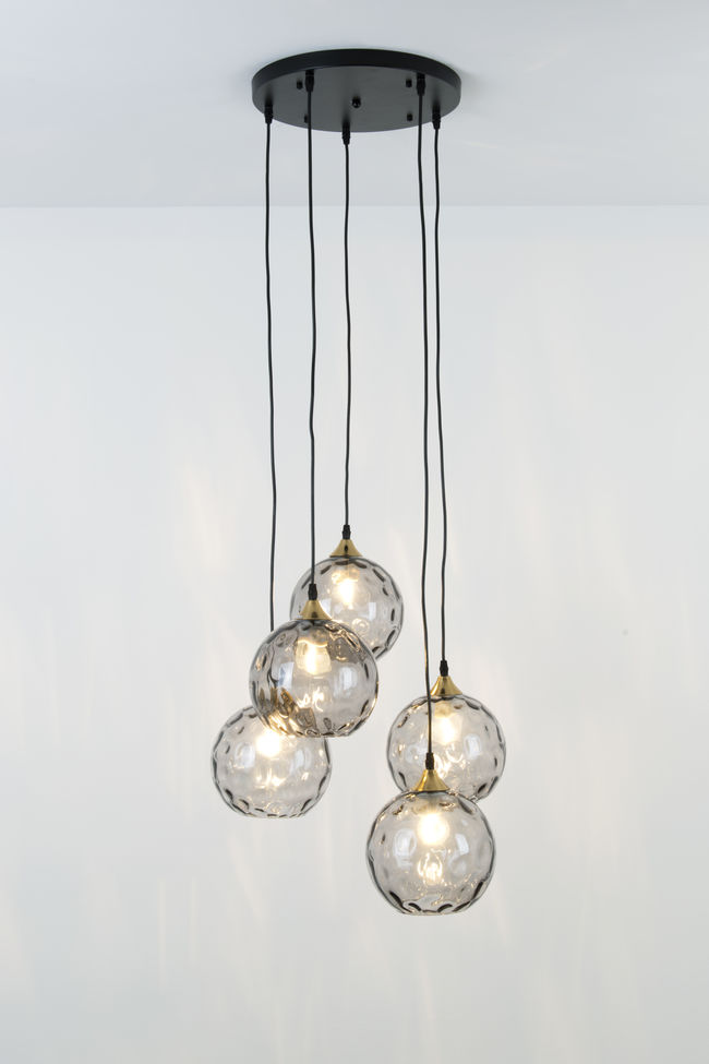 Pendelleuchte 5-flammig Milano Anthrazit